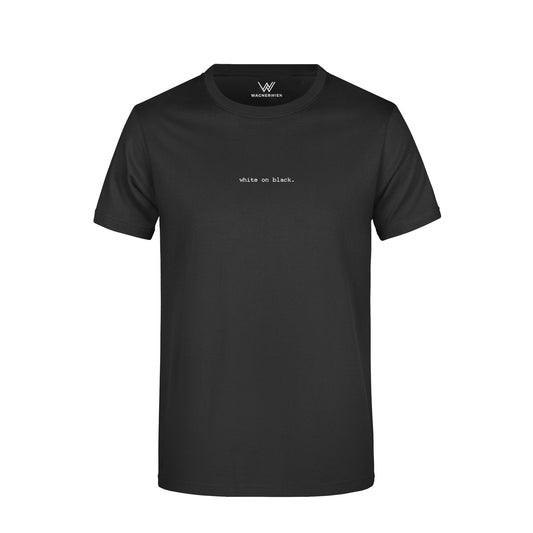 white on black